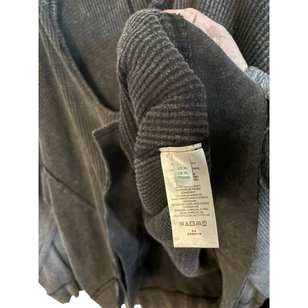 Free People We The Free Oversized Waffle Knit Buttercup Thermal Black XL - Picture 4 of 5